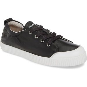 BLACKSTONE RL78 Leather Black White Low Top Fashion Sneakers Women’s Sneakers 37